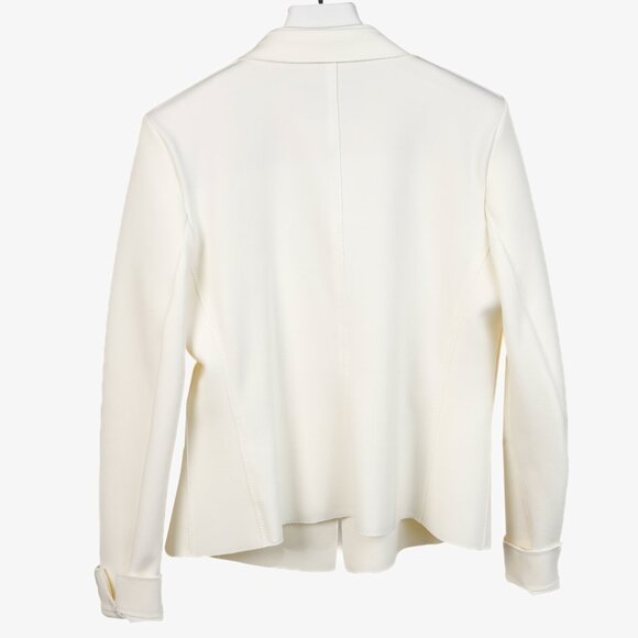 Marie Saint Pierre White Scuba Neoprene Blazer Jacket - Picture 2 of 7